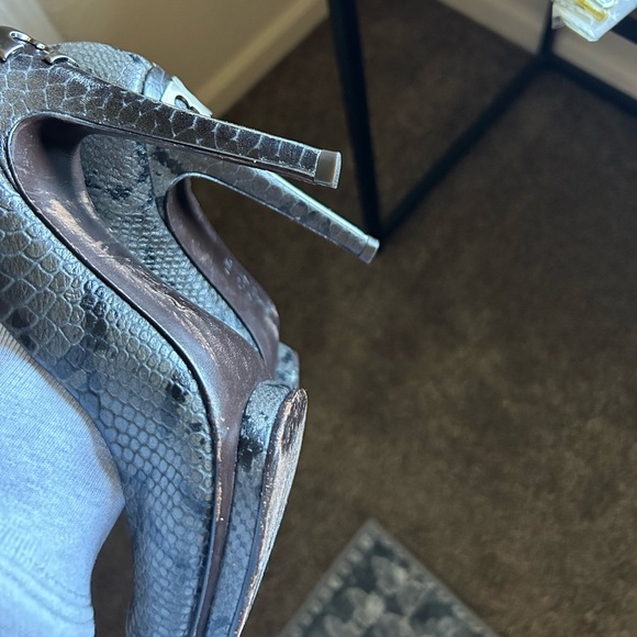 Tory Burch Black Snakeskin Heels - Picture 5 of 5